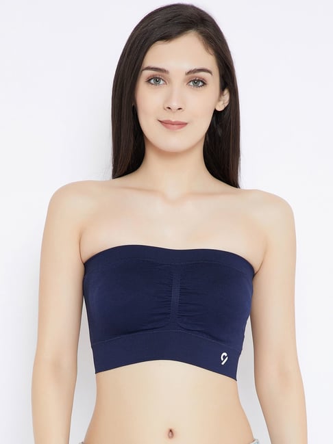 Buy THE BLAZZE 1038 Women's Basic Sexy Solid Strappy Sleeveless Long  Bandeau Bra Basic Layering Bralette Seamless Non-Padded Camisole Crop Top  Tube Top (Large, F - Royal Blue) at Amazon.in
