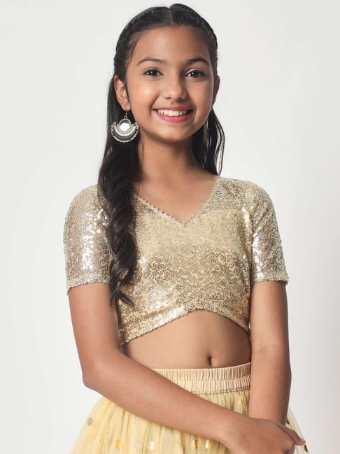 studiorasa Kids Golden Embroidered Top-picture-22