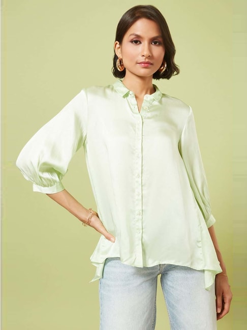 Marigold Lane Green Comfort Fit Shirt Price in India
