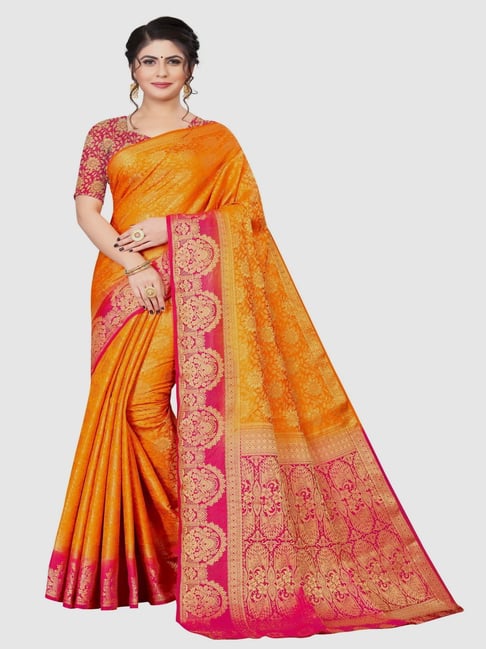 Royal Blue and Pink Combination Saree