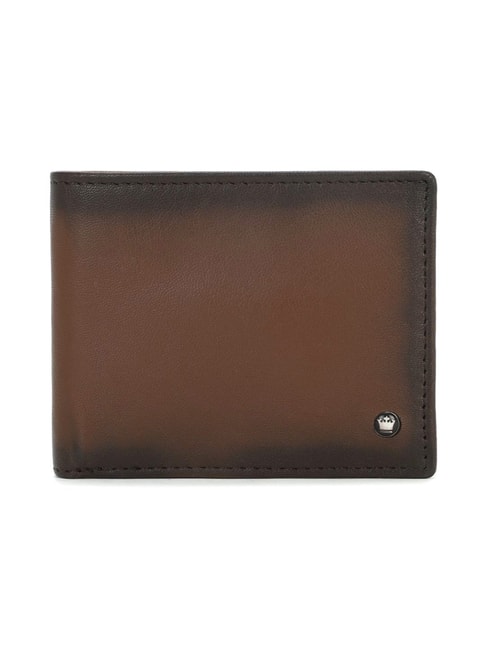 Buy Louis Philippe Brown Leather Bi-Fold Wallet for Men at Best