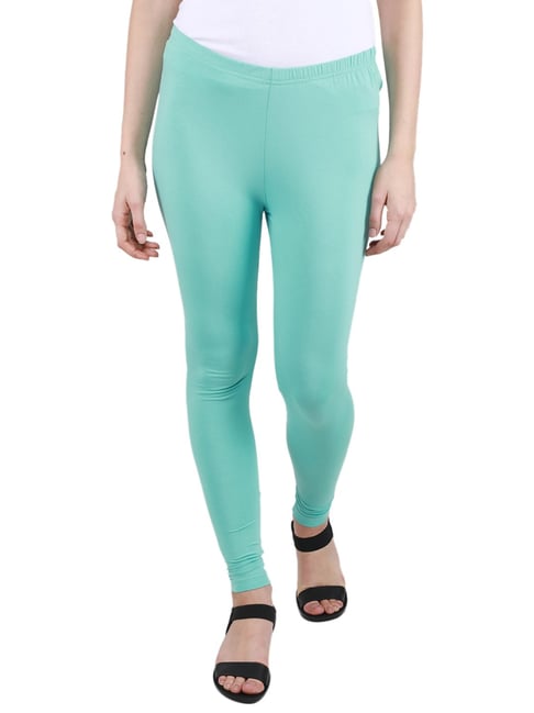 Monte Carlo Green Regular Fit Mid Rise Leggings