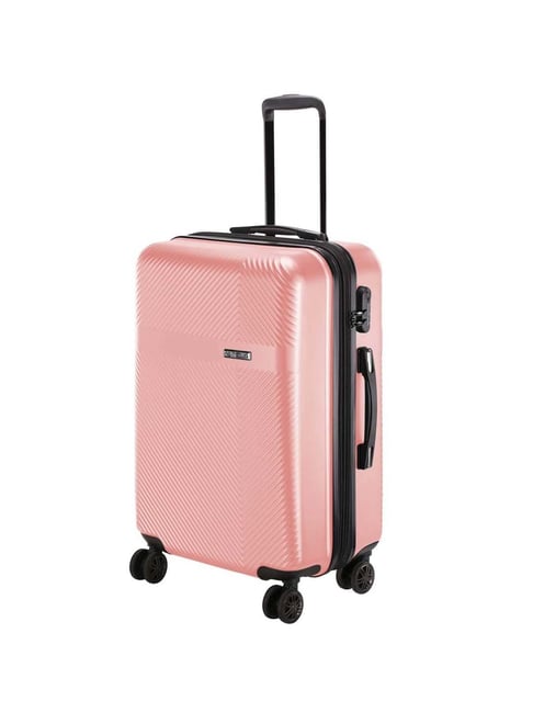 Nasher Miles Fifth Avenue Expander HardSide Polycarbonate Checkin Rose Gold 28 Inch|75CMTrolleyBag