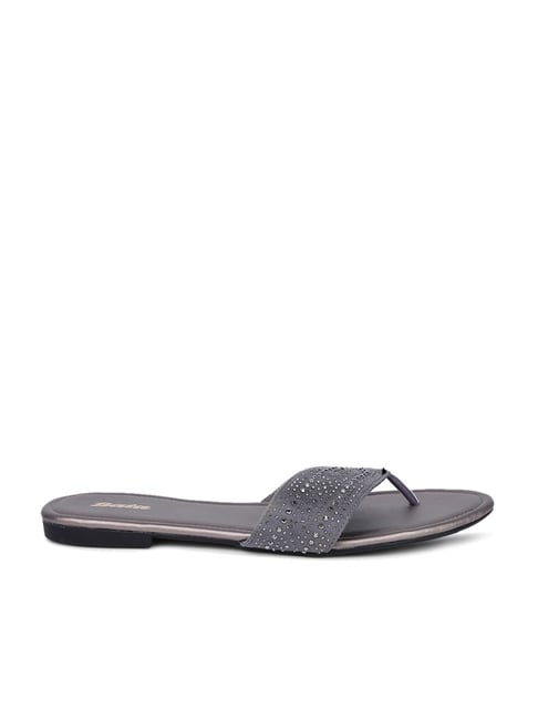 Bata Women's Grey Thong Sandals