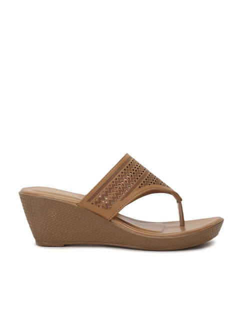 Buy Bata Women's Tan Thong Wedges for Women at Best Price Tata CLiQ