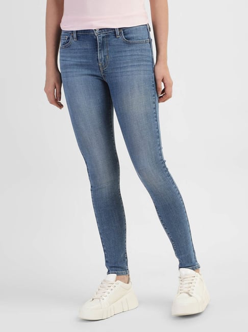 Levis Levi's 710 Blue Super Skinny Fit Mid Rise Jeans