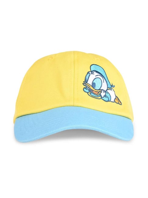 Disney Kids Yellow & Blue Cotton Printed Donald Duck Cap