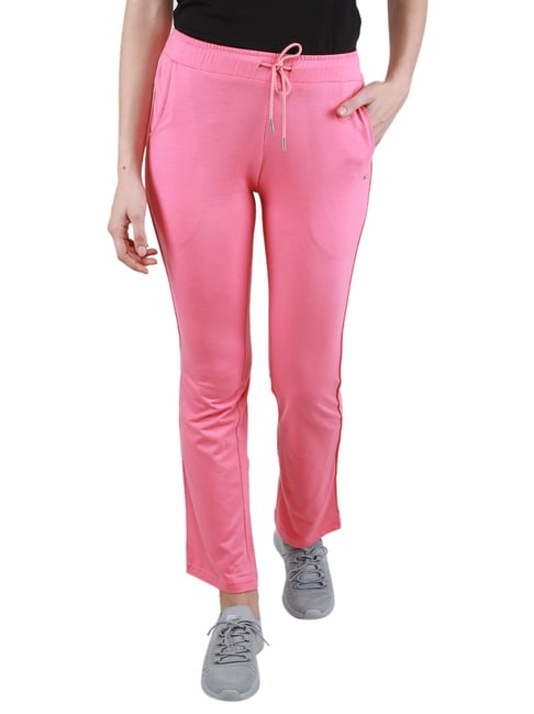 Monte Carlo Pink Regular Fit Mid Rise Track Pants