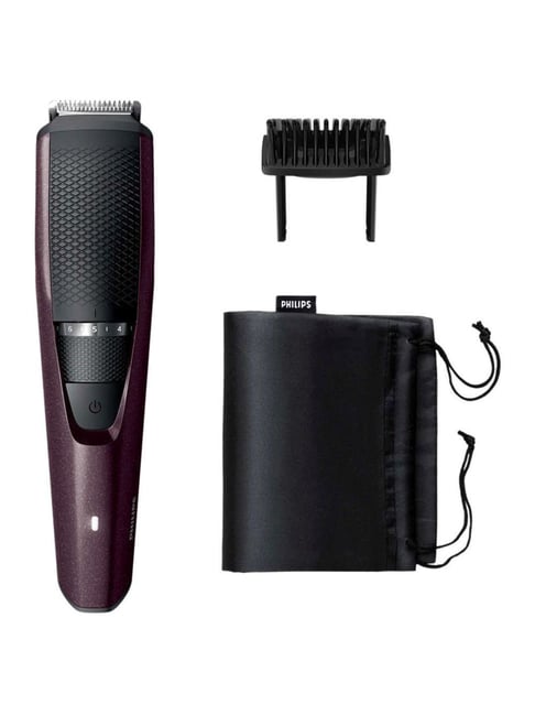 Philips BT3125/15 series 3000 Beard Trimmer with 45 min Runtime, Different length settings (Maroon)