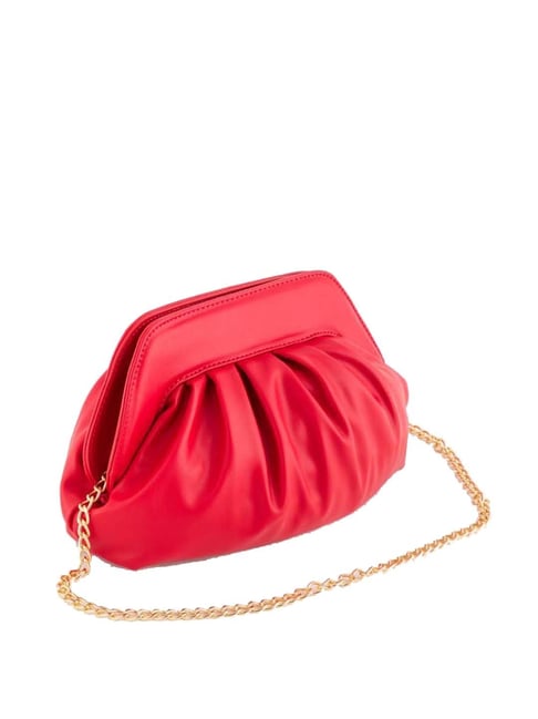 Aesthetic Red Embroidered Clutch – Artklim