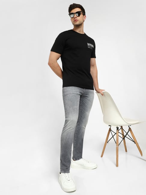 SELECTED HOMME Light Grey Slim Fit Jeans