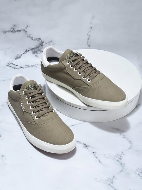 Woodland Men's Khaki Casual Sneakers