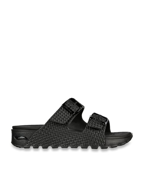 Skechers hotsell black wedges