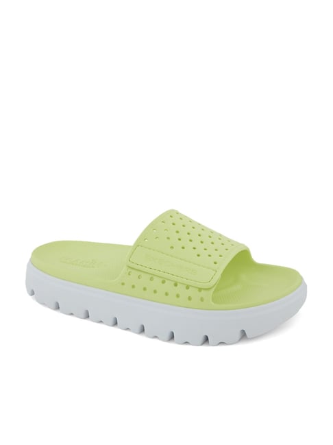 Skechers green slides hot sale