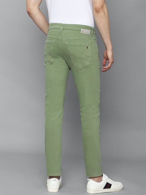 Expensive light 2025 green cotton jeans