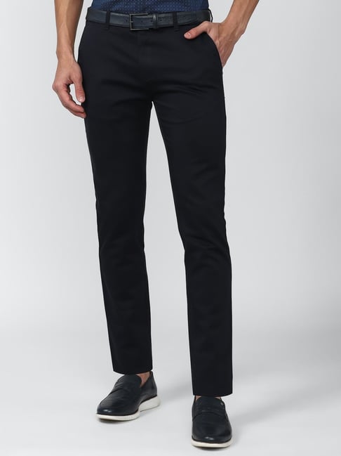 Jeans & Pants | Black Colour Cotton Trousers For Men | Freeup