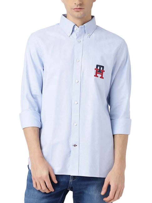 Tommy Hilfiger Cloudy Blue Regular Fit Shirt