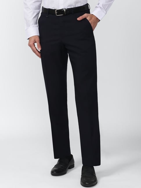 Van Heusen Black Regular Fit Trousers