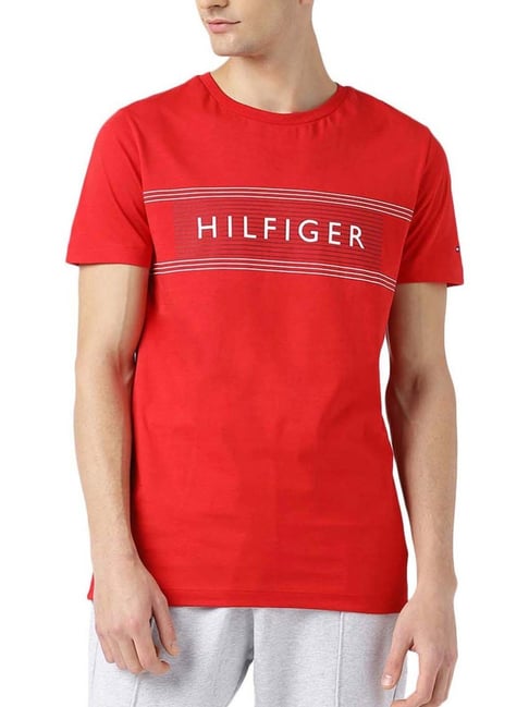 TOMMY HILFIGER TOMMY LOGO T-SHIRT, Red Men's T-shirt