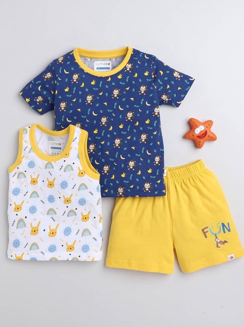 Buy Navy Blue & Peach Sets for Infants by BUMZEE Online