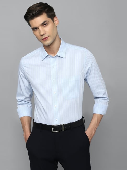 LOUIS PHILIPPE Men Checkered Formal Blue, White Shirt - Buy LOUIS
