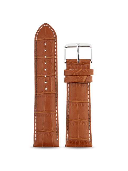 24mm Watch Band Black Genuine Leather Crocodile Grain - Walmart.com