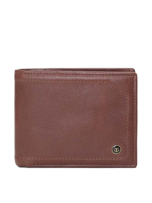 Buy Men Brown Genuine Leather Wallet Online - 716848 | Van Heusen