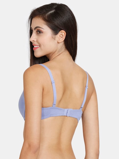 Zivame Blue Medium Coverage Padded Push-Up Bra