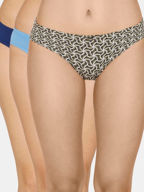 Zivame Assorted Printed Bikini Panty - Pack of 3 Price in India