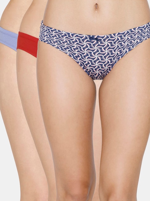 Zivame Assorted Printed Bikini Panty - Pack of 3 Price in India