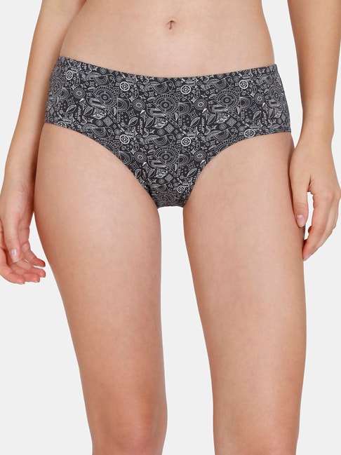 Zivame Grey Printed Hipster Panty Price in India