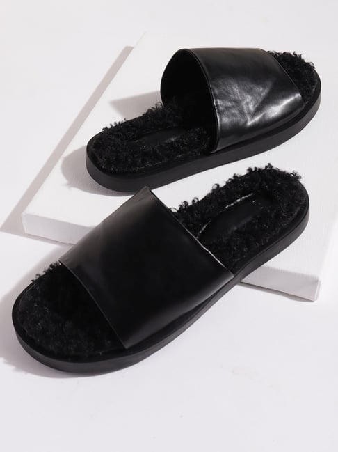 Truffle Collection Women's Black Slides