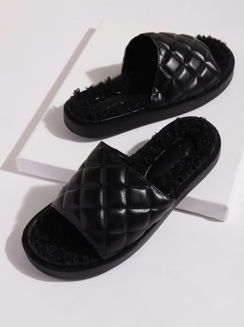 Truffle Collection Women's Black Slides