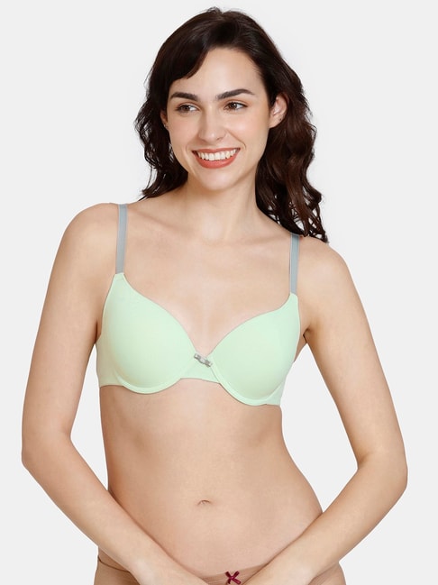 Buy Zivame Sea Green Solid Non Wired Lightly Padded T Shirt Bra