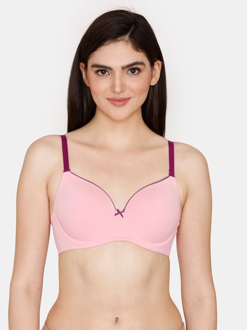 Buy Zivame Pink Half Coverage Padded T-Shirt Bra for Women's Online @ Tata  CLiQ