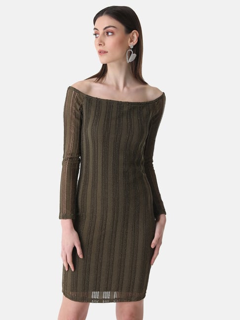 Kazo Olive Bodycon Dress Price in India