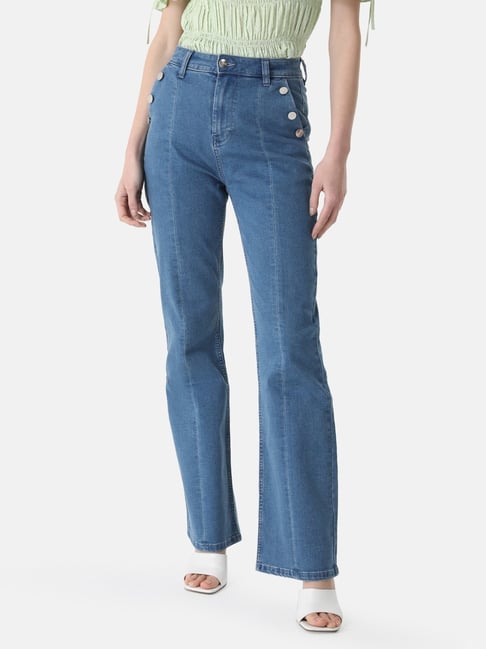 Womens Skinny Premium Denim Jeans Mid Rise Pockets Light Wash Blue Siz –  Goodfair