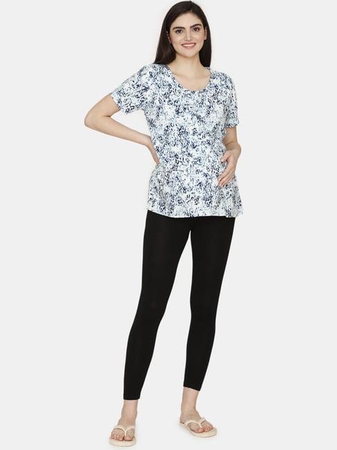 Coucou by Zivame Blue Printed Maternity Top