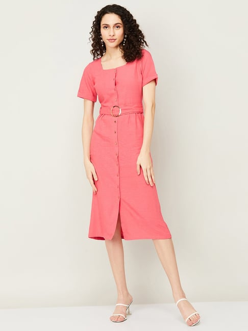 Code by Lifestyle Coral A-Line Dress Price in India