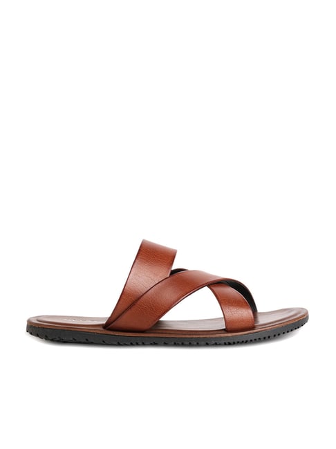 Softouch Brown Slip On Sandal for Men
