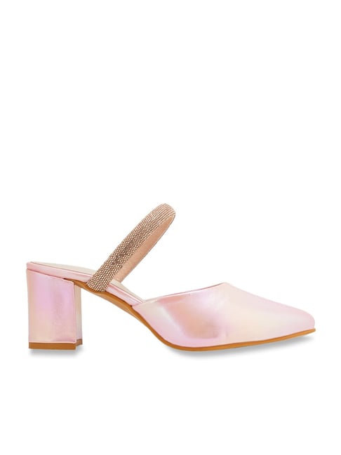 Scentra Women's SPAIN Pink Mule Shoes