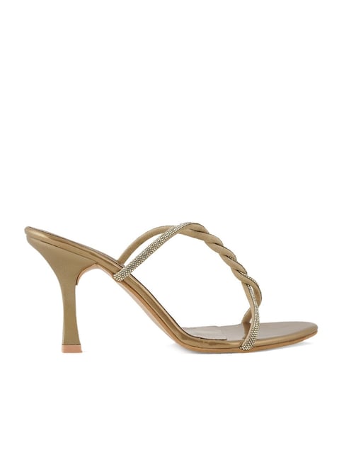 Scentra Women's SPAIN Gold Stilettos