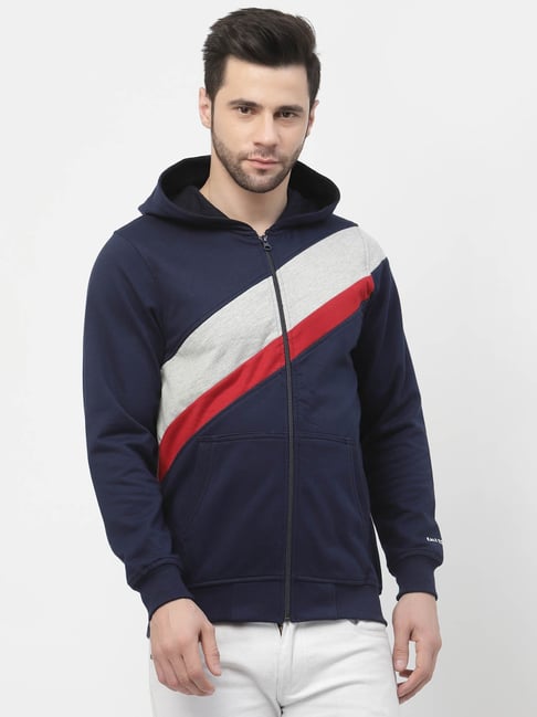 Color block hot sale hooded sweatshirt