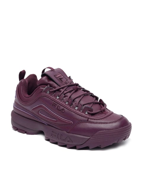 Fila Women's DISRUPTOR II PREMIUM Wine Sneakers