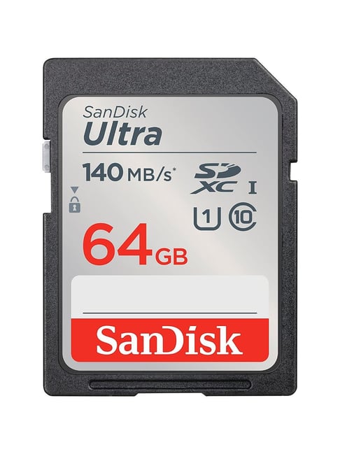 SanDisk Ultra UHS I 64GB SD Card 140MB per second for DSLR and Mirrorless  Cameras