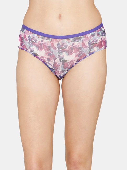 Zivame Purple Printed Hipster Panty Price in India