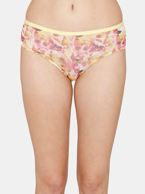 Zivame Yellow Printed Hipster Panty Price in India