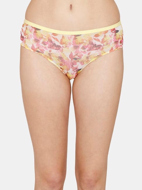 Zivame Yellow Printed Hipster Panty Price in India