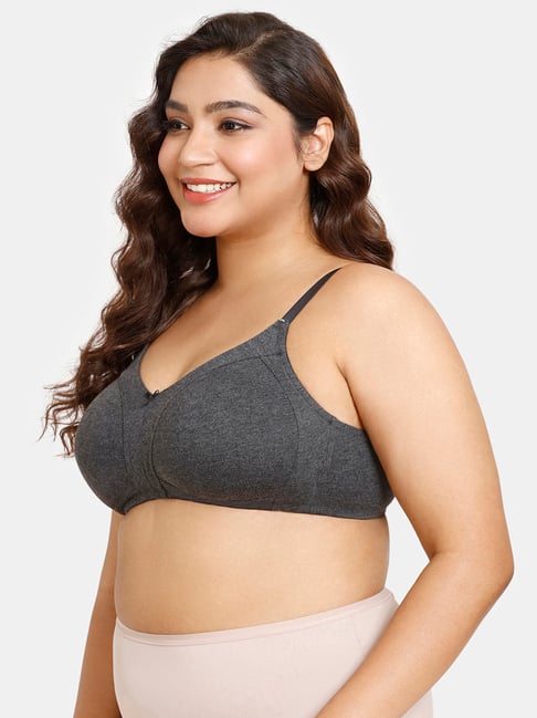 Rosaline by Zivame Charcoal Double Layered Half Coverage Bra