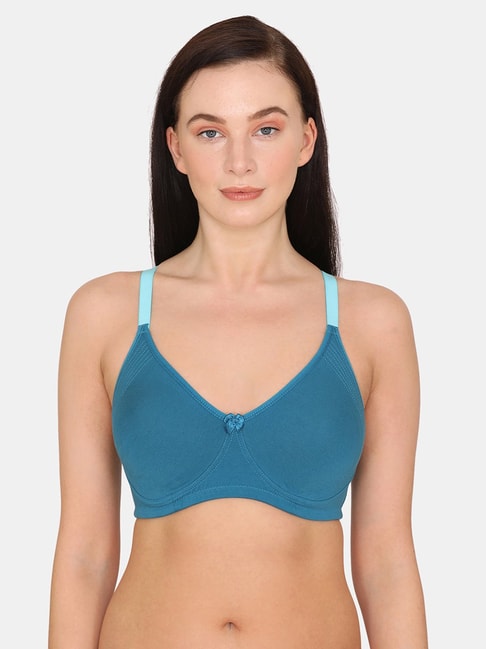 Zivame Blue Double Layered Half Coverage T-Shirt Bra Price in India